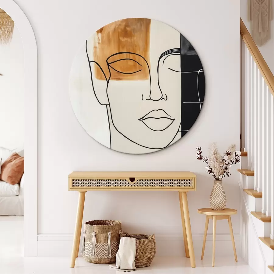 murales de pared Retrato abstracto minimalista r45986