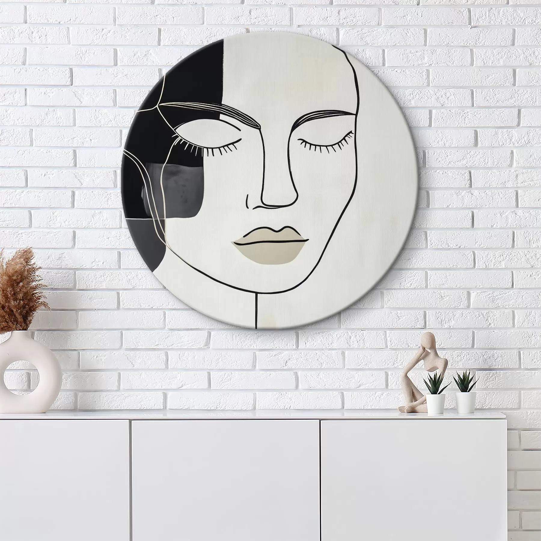 murales de pared Retrato abstracto minimalista r45987