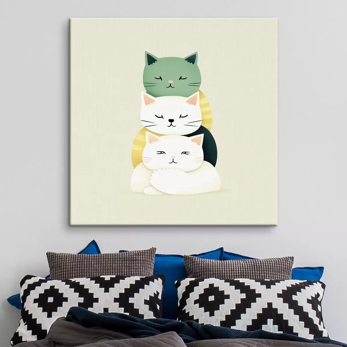 murales de pared Composición de tres gatos en estilo animación s45734