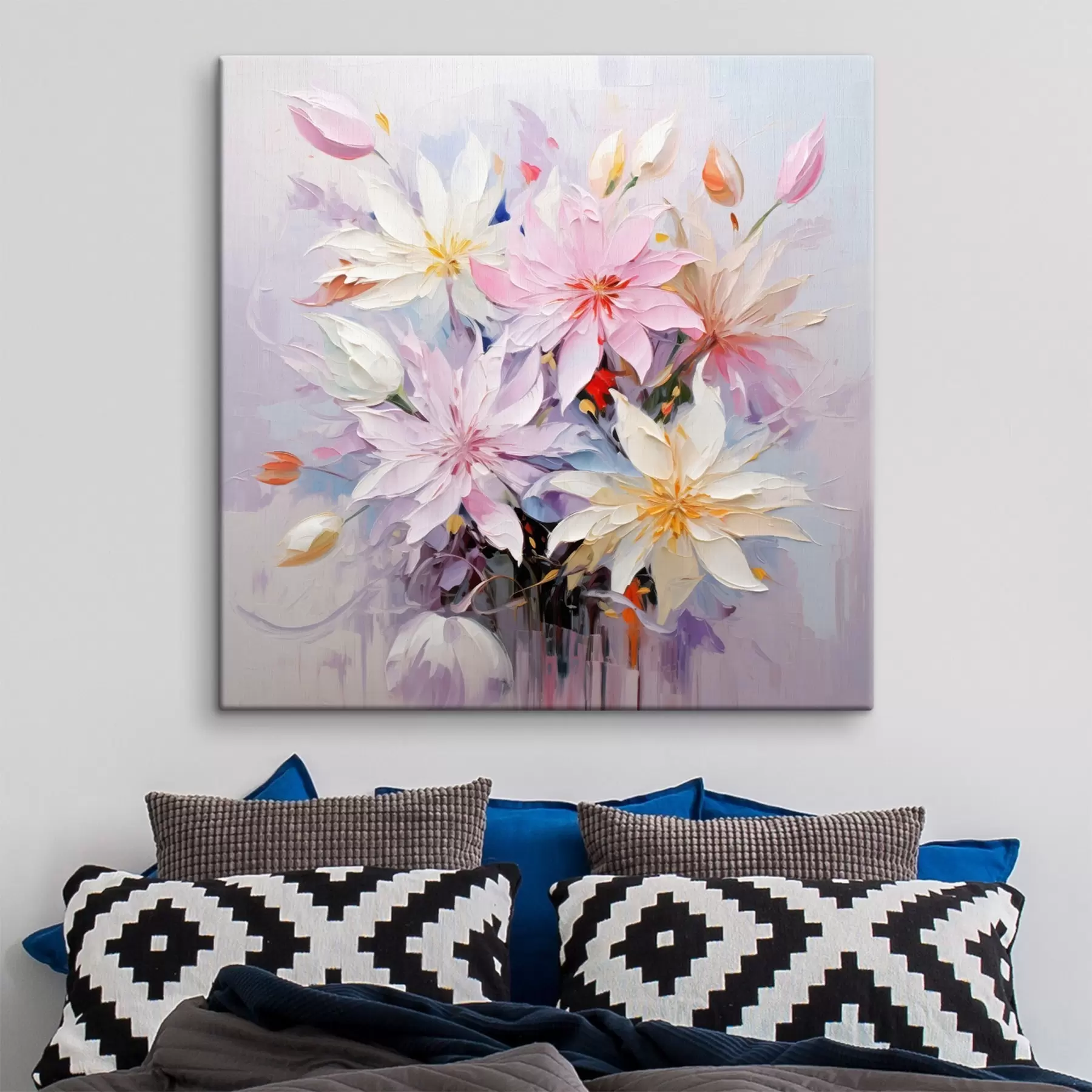 murales de pared Ramo de flores en estilo pintura al óleo s45738