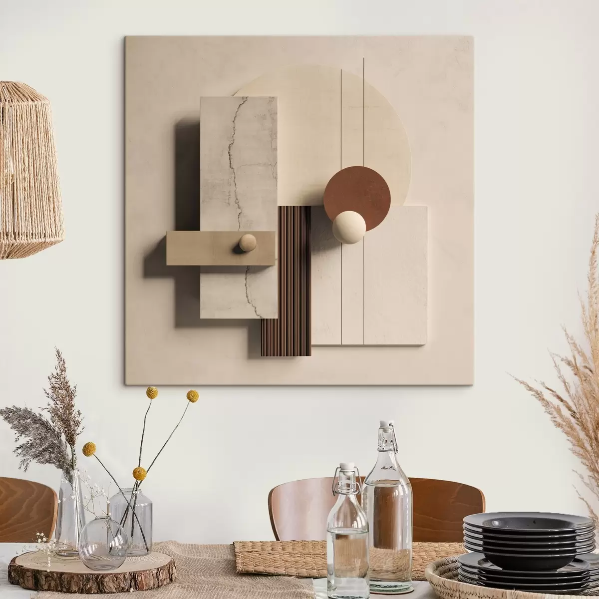 murales de pared Equilibrio geométrico en estilo minimalista s45855