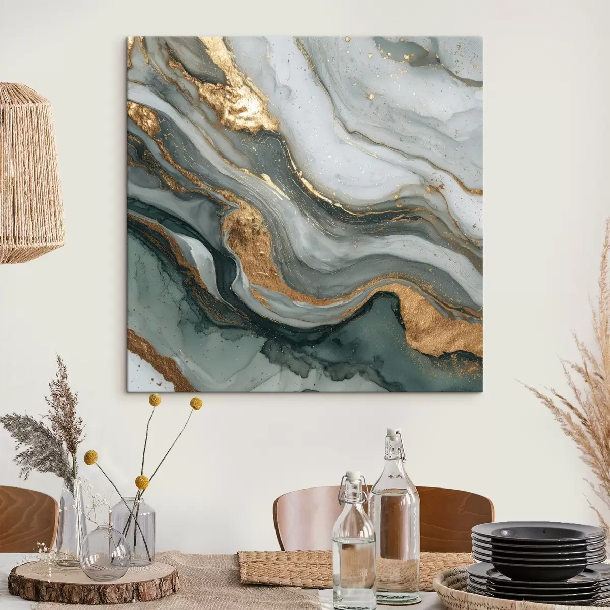 murales de pared Abstracción en estilo textura de mármol s45857