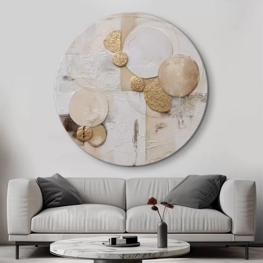 murales de pared Abstracción en el estilo pictórico volumétrico r45852