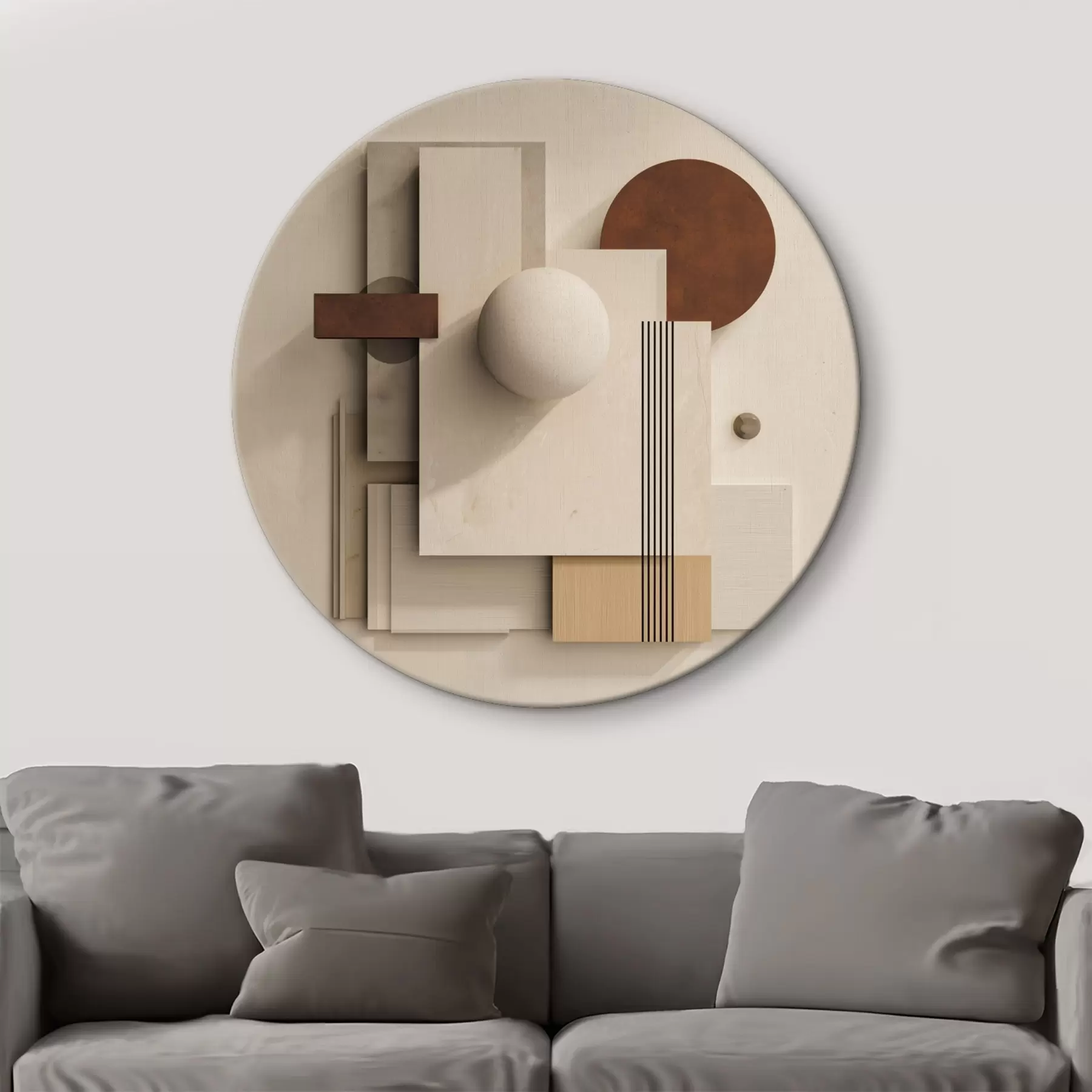 murales de pared Geometría de la calma en estilo minimalista moderno r45856