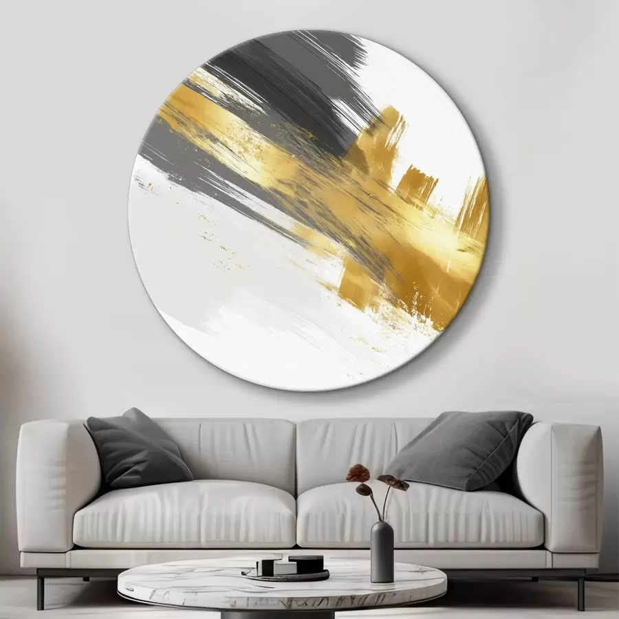 murales de pared Arte moderno con elementos de pinceladas rápidas r45865