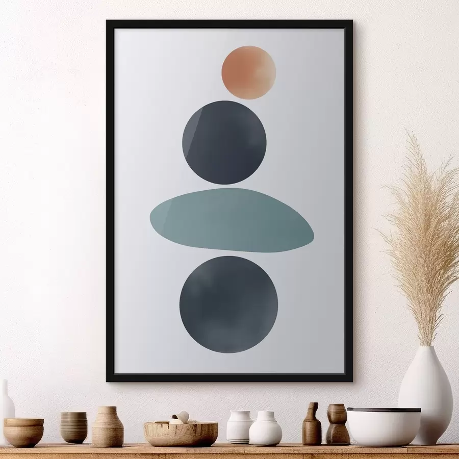 murales de pared Manchas redondeadas abstractas f46061