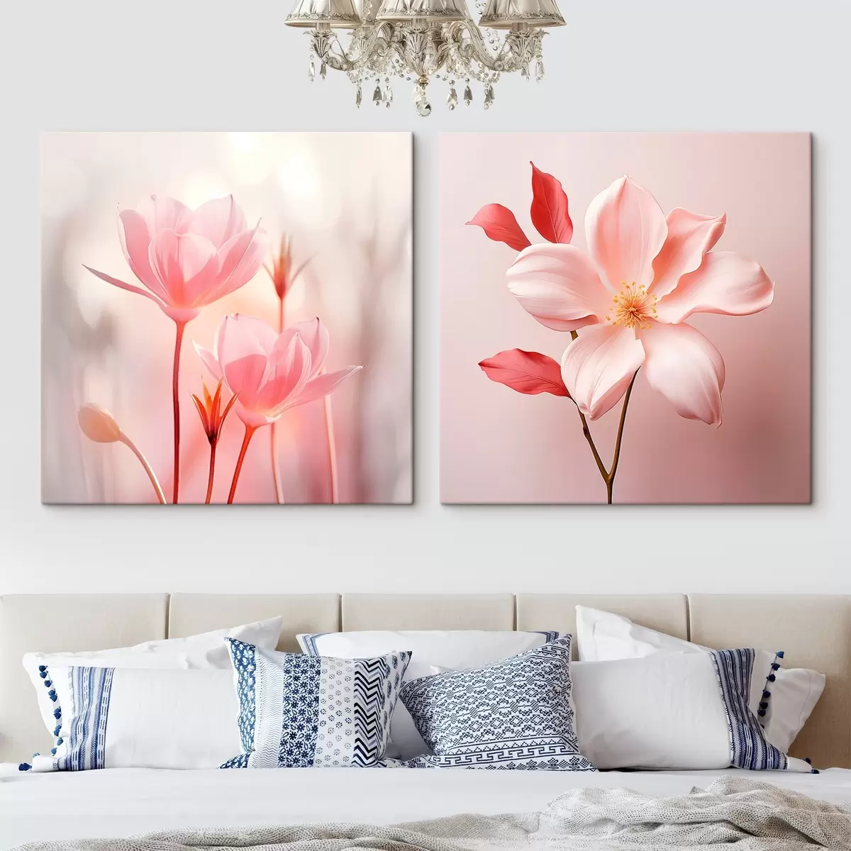 murales de pared Composición floral rosa de estilo moderno m00708