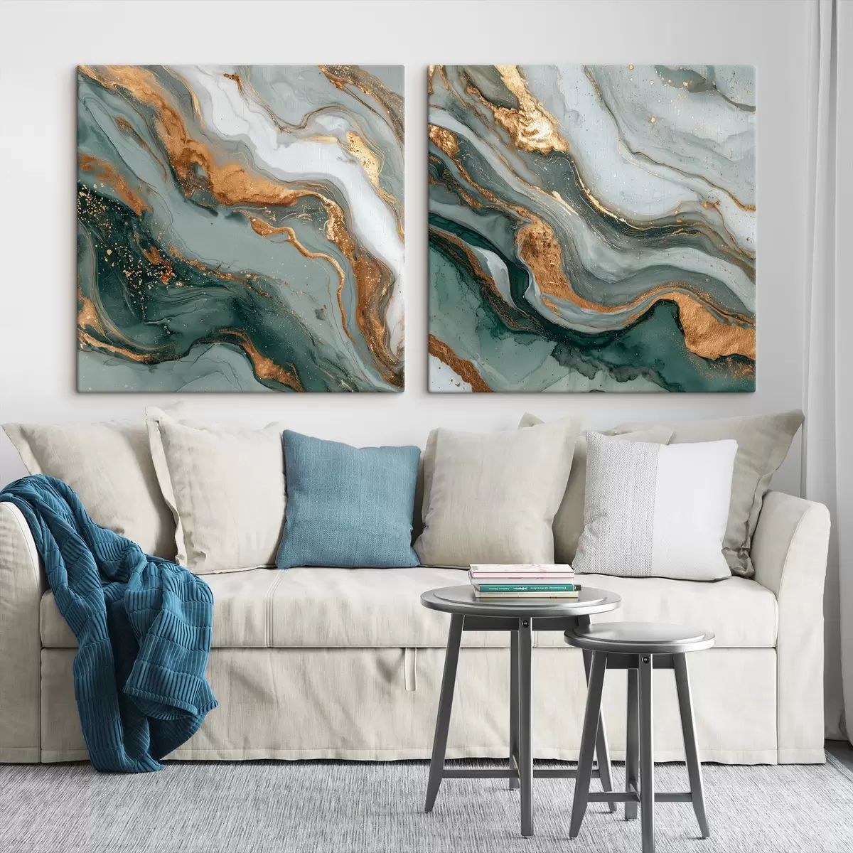 murales de pared Textura de mármol en tonos gris turquesa m00744