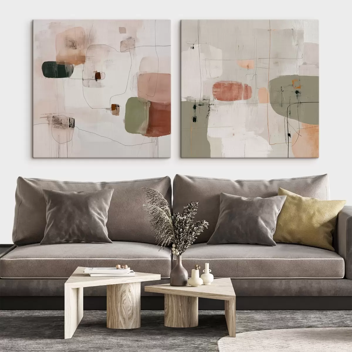 murales de pared Composición en tonos neutros m00745