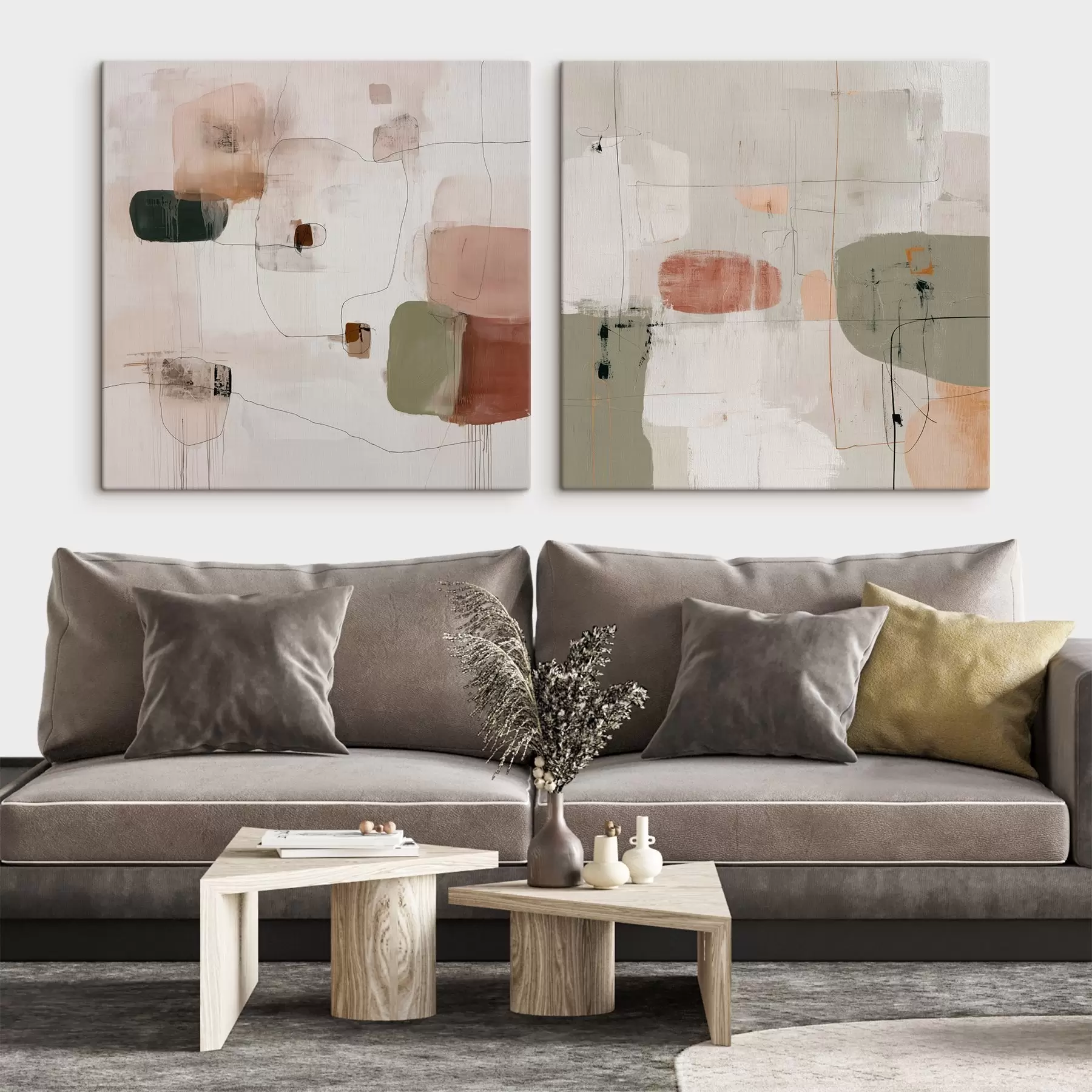 murales de pared Composición en tonos neutros m00745