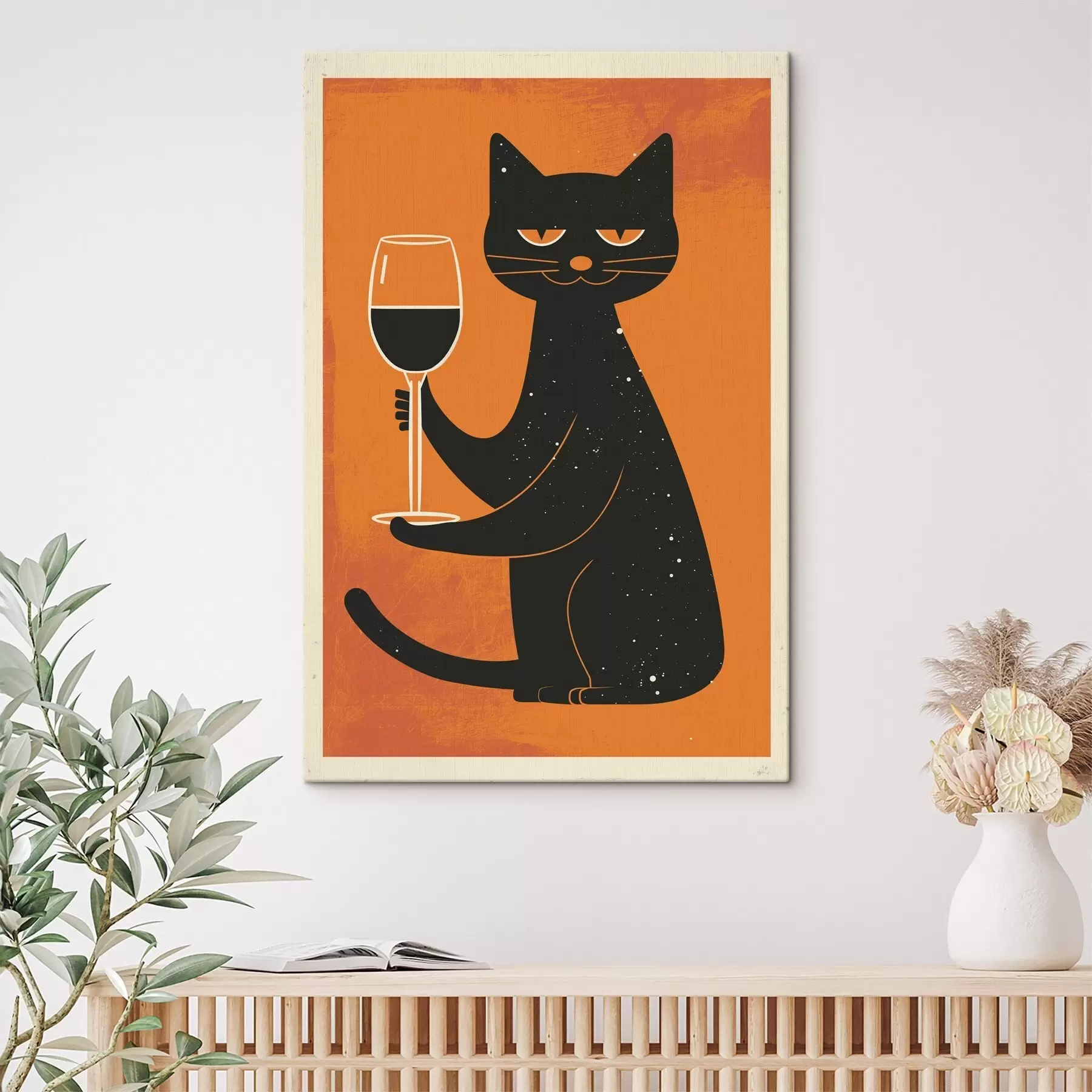 murales de pared Vino para gatos s46046