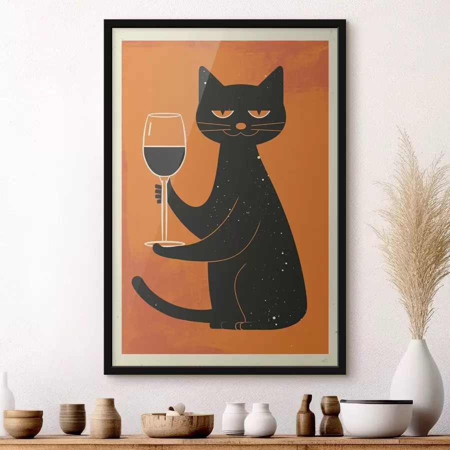 murales de pared Vino para gatos f46046
