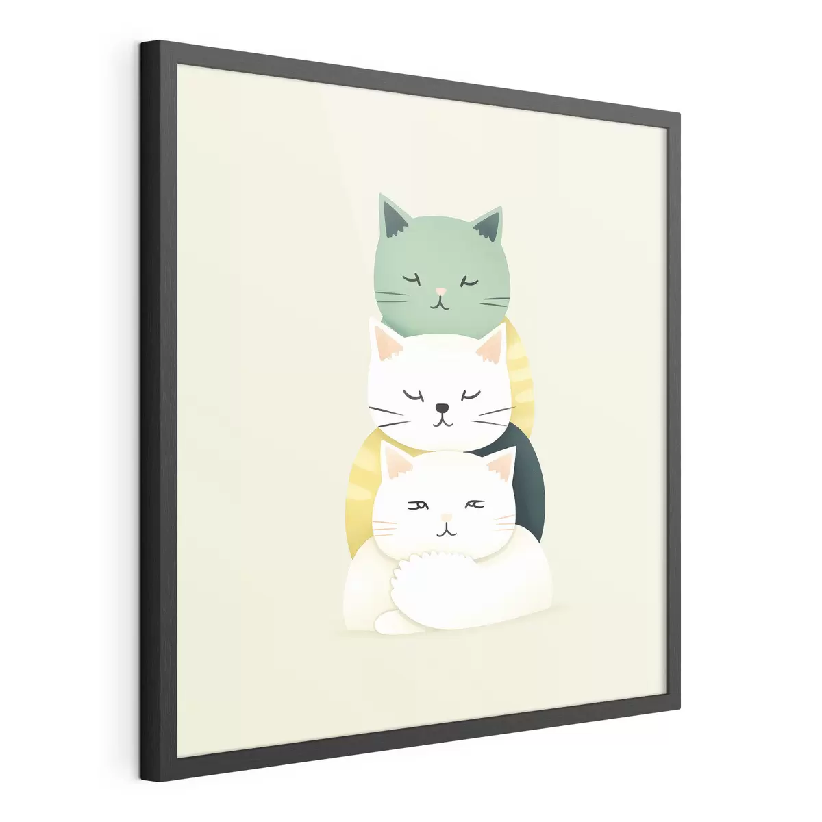 Poster Composición de tres gatos en estilo animación f45734