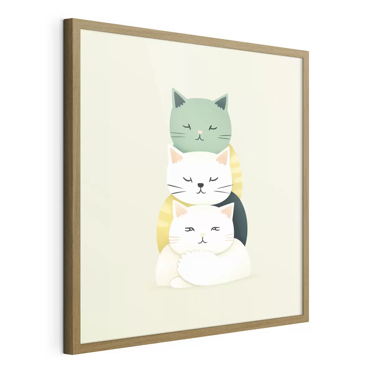 Poster Composición de tres gatos en estilo animación f45734