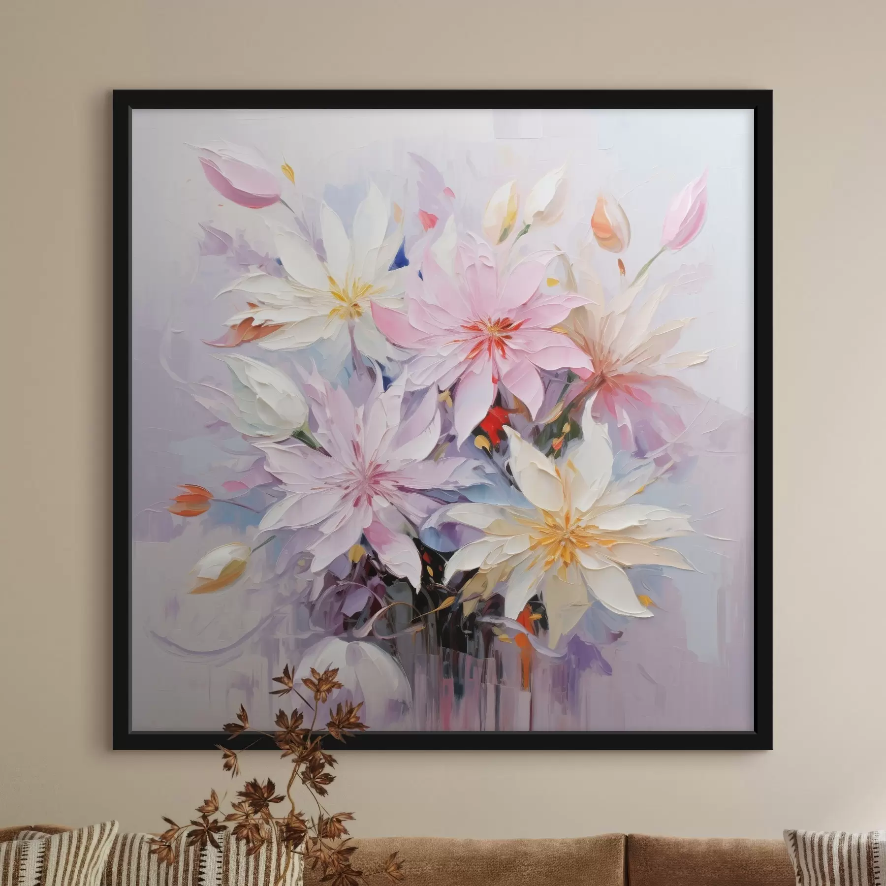 murales de pared Ramo de flores en estilo pintura al óleo f45738