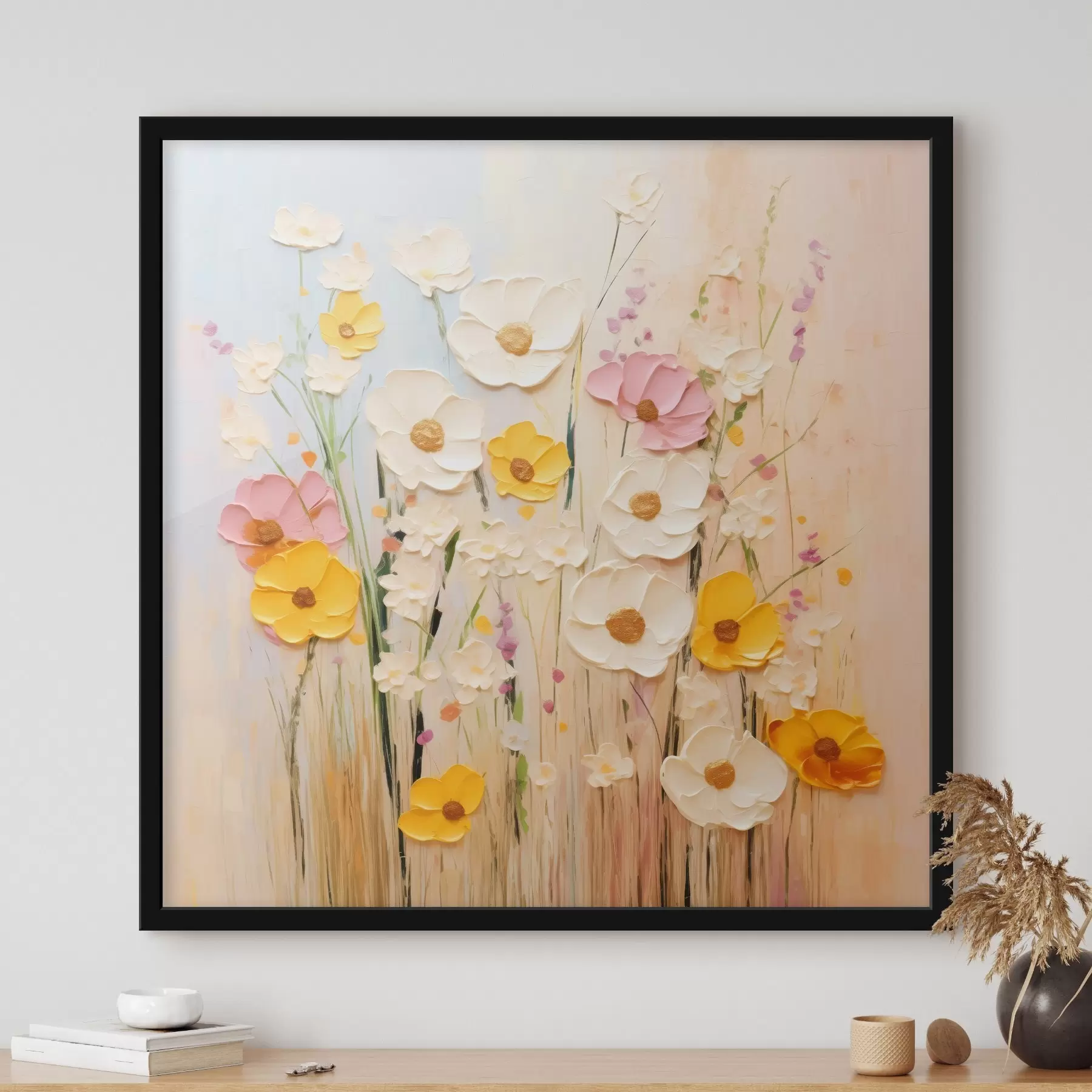 murales de pared Abstracción primaveral con elementos pictóricos f45740