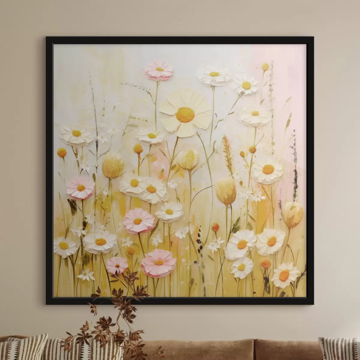 Poster Flores del campo en estilo pintura al óleo f45741