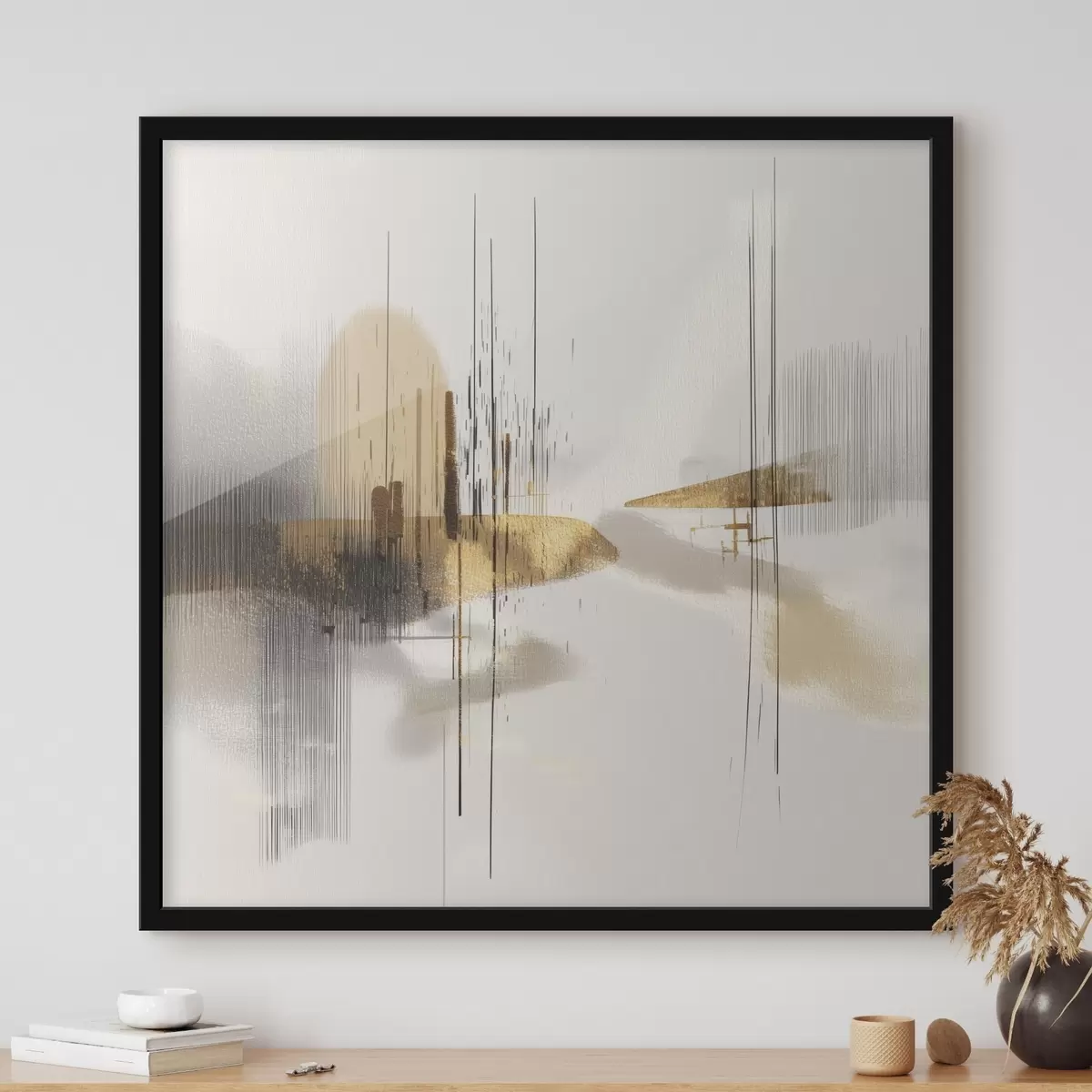 Poster Costa tranquila en estilo gráfico minimalista f45849