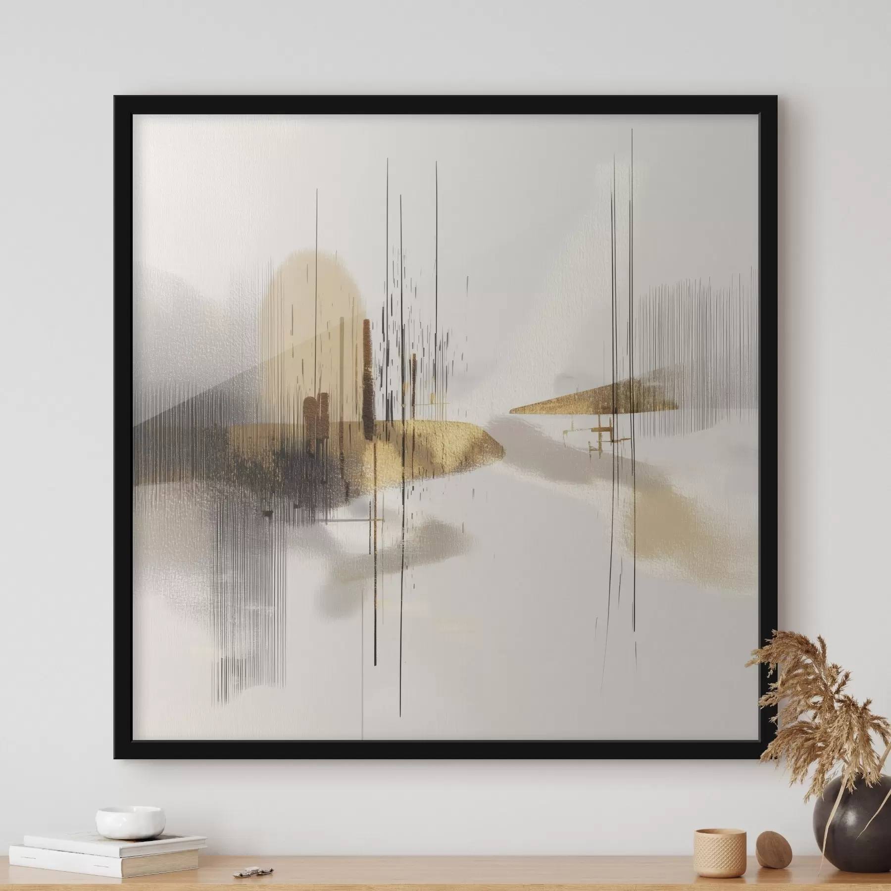 murales de pared Costa tranquila en estilo gráfico minimalista f45849