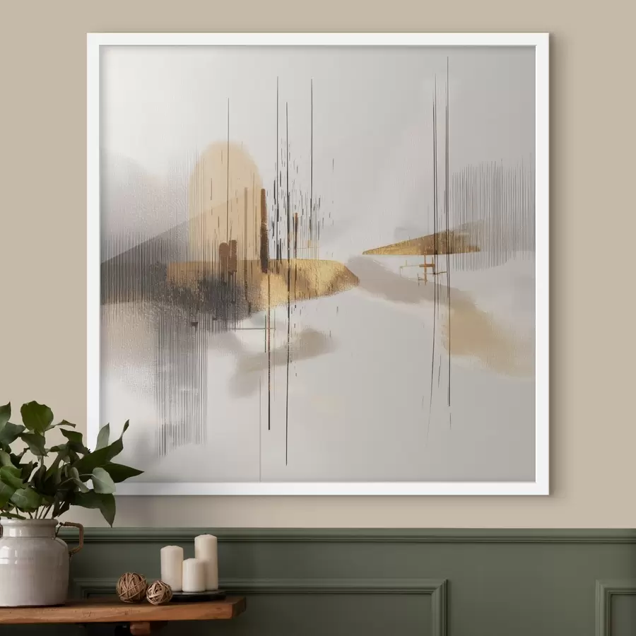 murales de pared Costa tranquila en estilo gráfico minimalista f45849