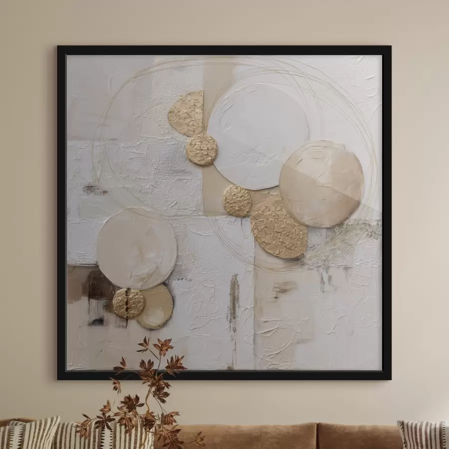 murales de pared Abstracción en el estilo pictórico volumétrico f45852