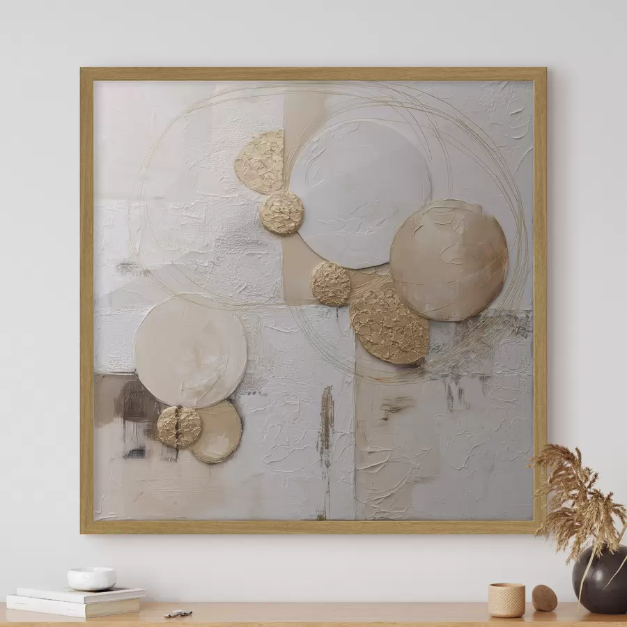 murales de pared Abstracción en el estilo pictórico volumétrico f45852
