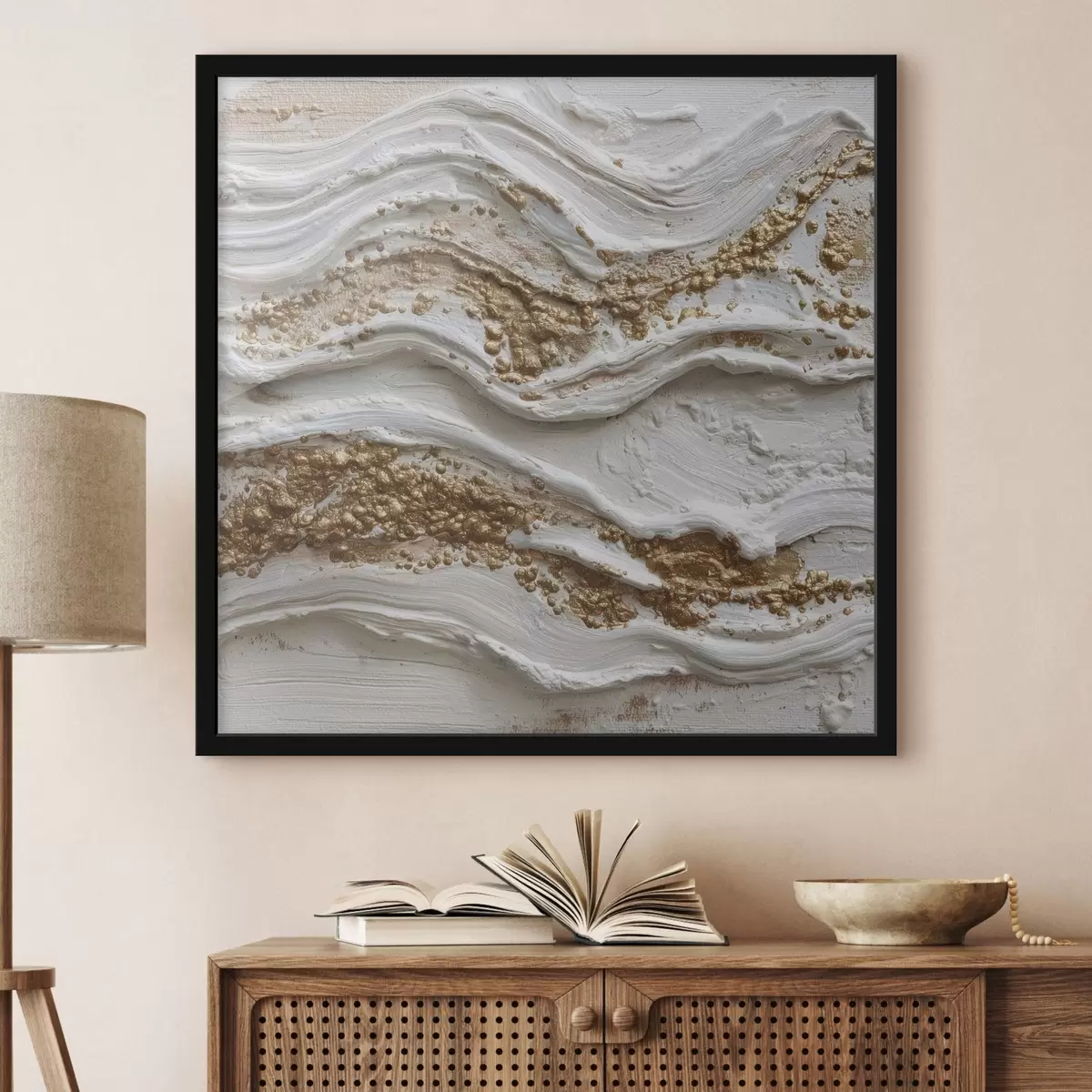 Poster Ondas de relieve en estilo abstracto texturizado f45854