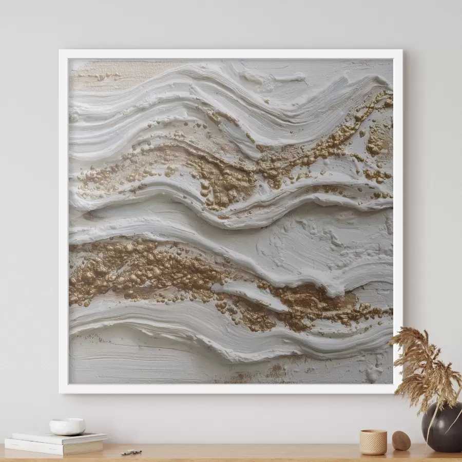 murales de pared Ondas de relieve en estilo abstracto texturizado f45854