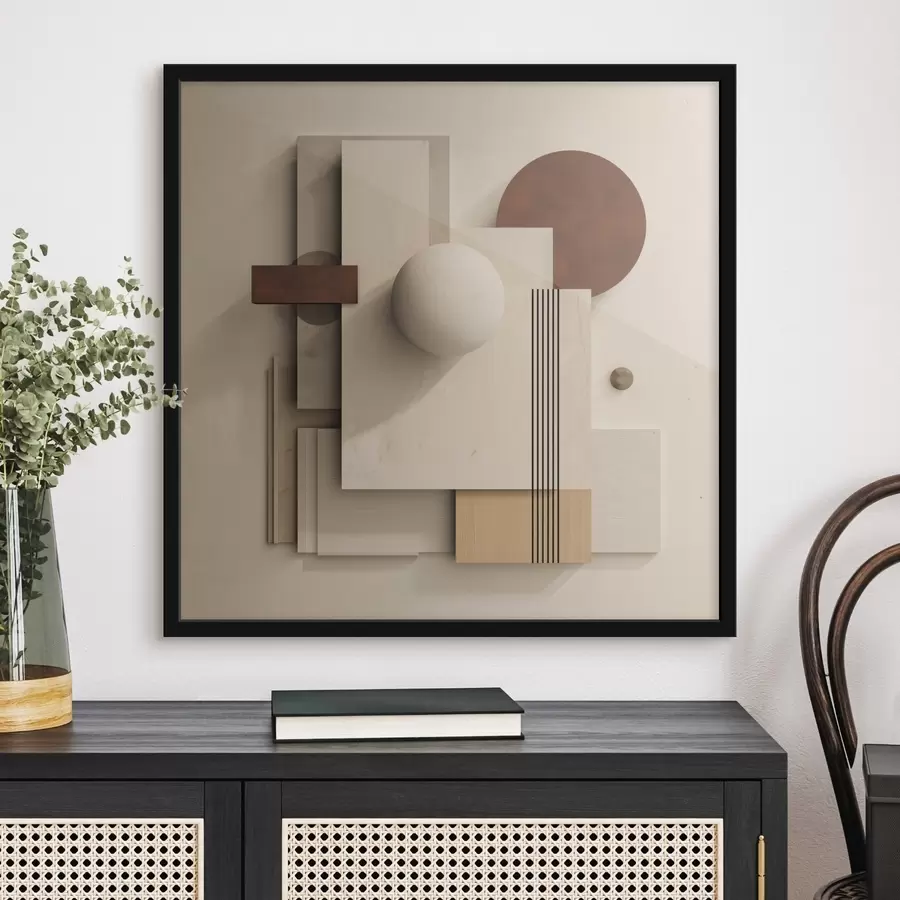 murales de pared Geometría de la calma en estilo minimalista moderno f45856