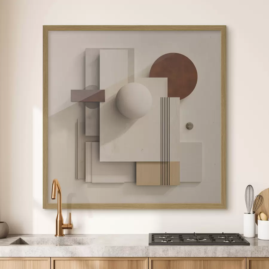 murales de pared Geometría de la calma en estilo minimalista moderno f45856
