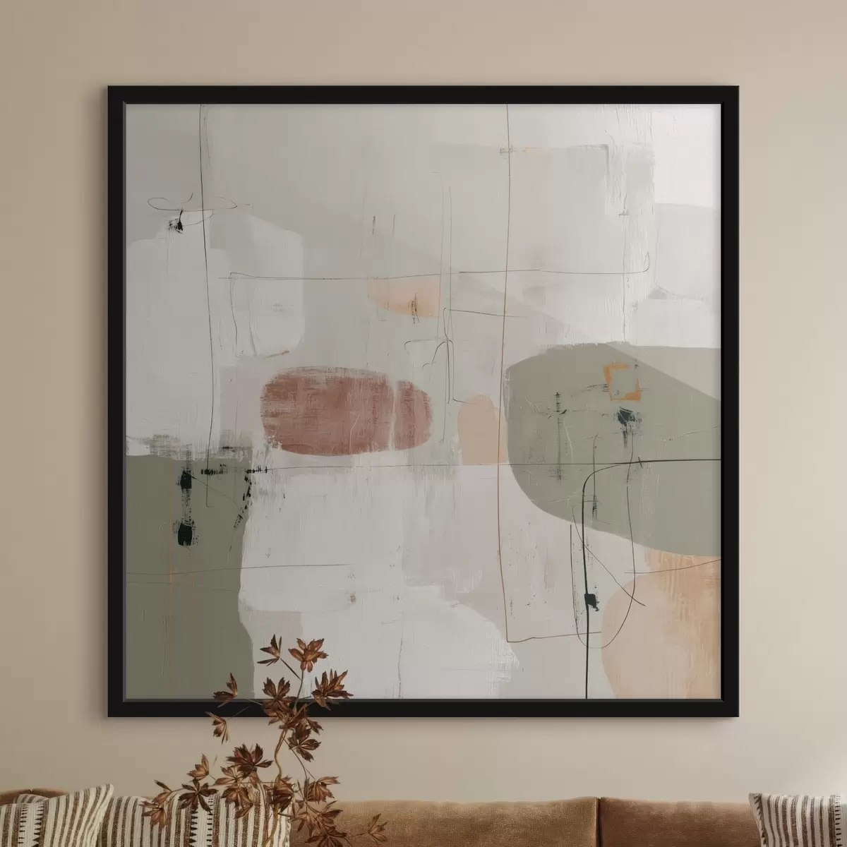 Poster Composición abstracta en tonos pastel f45859