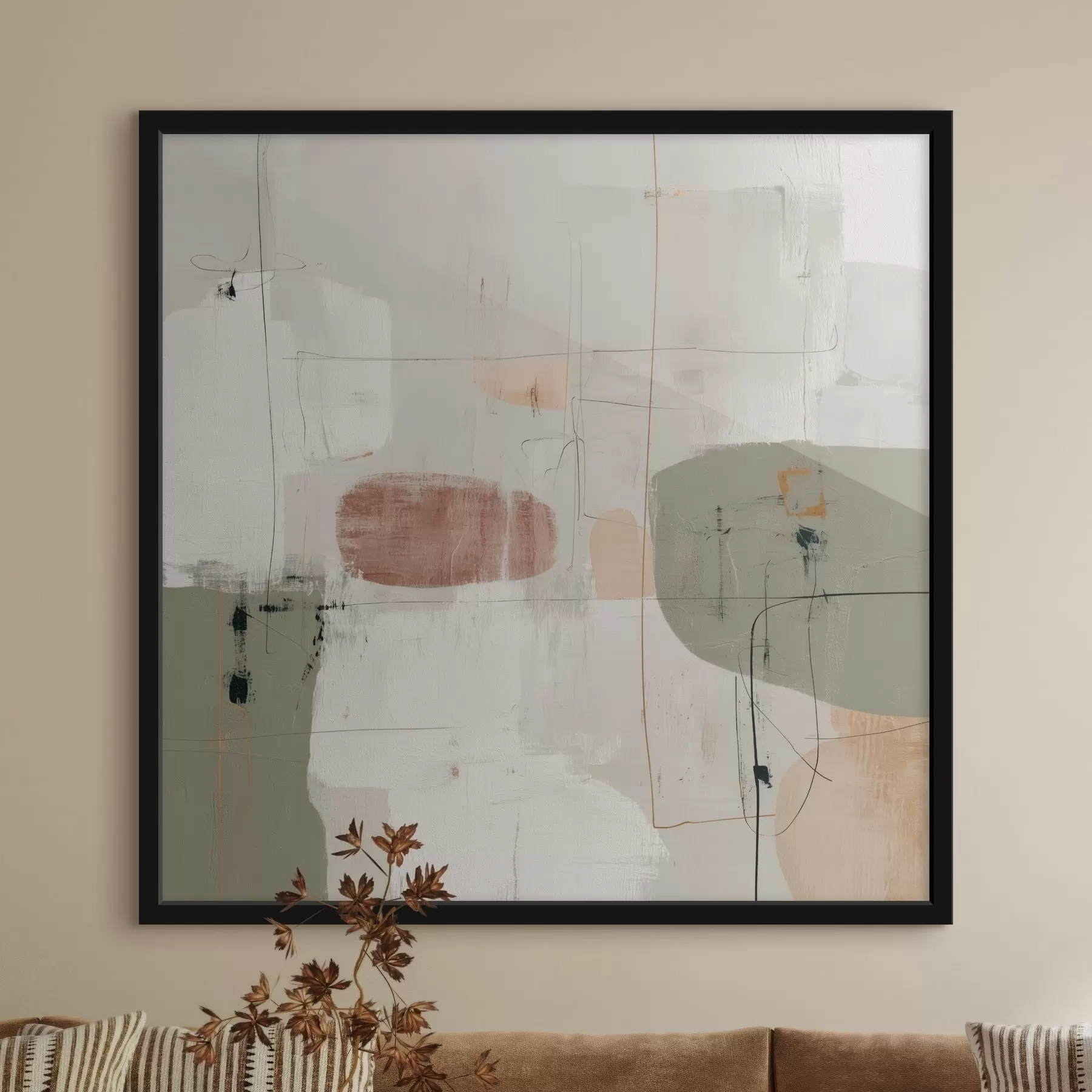 murales de pared Composición abstracta en tonos pastel f45859