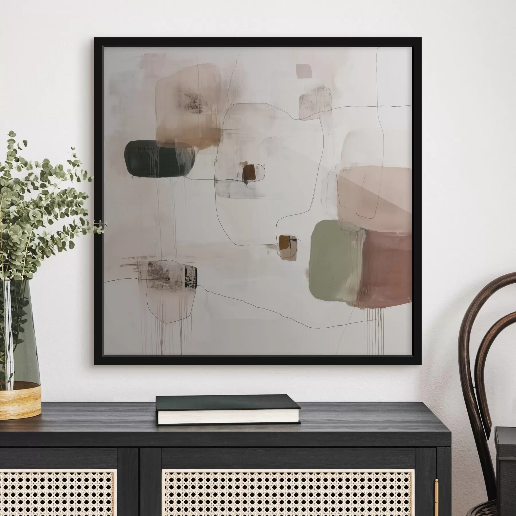 murales de pared Minimalismo abstracto en tonos cálidos f45860