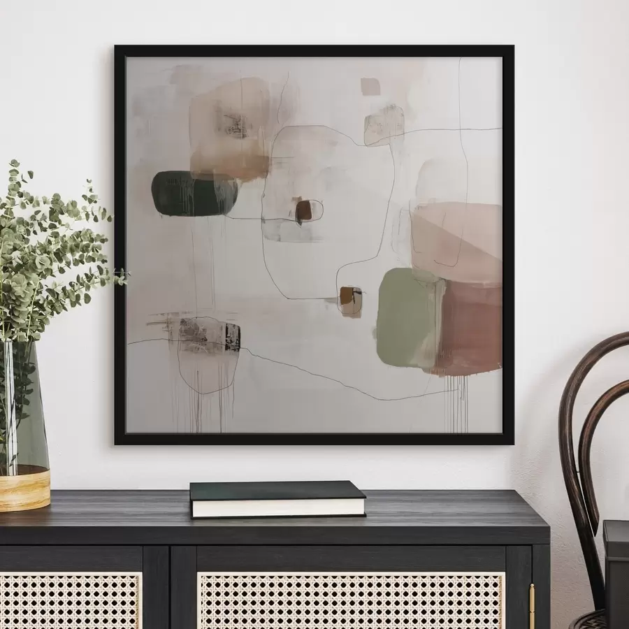 murales de pared Minimalismo abstracto en tonos cálidos f45860