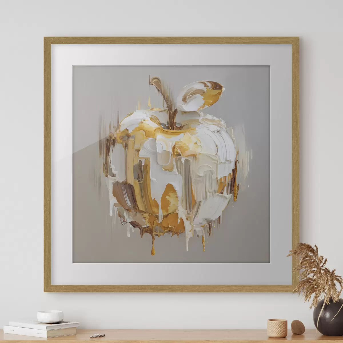 Poster Manzana con efecto de pintura derretida f45862