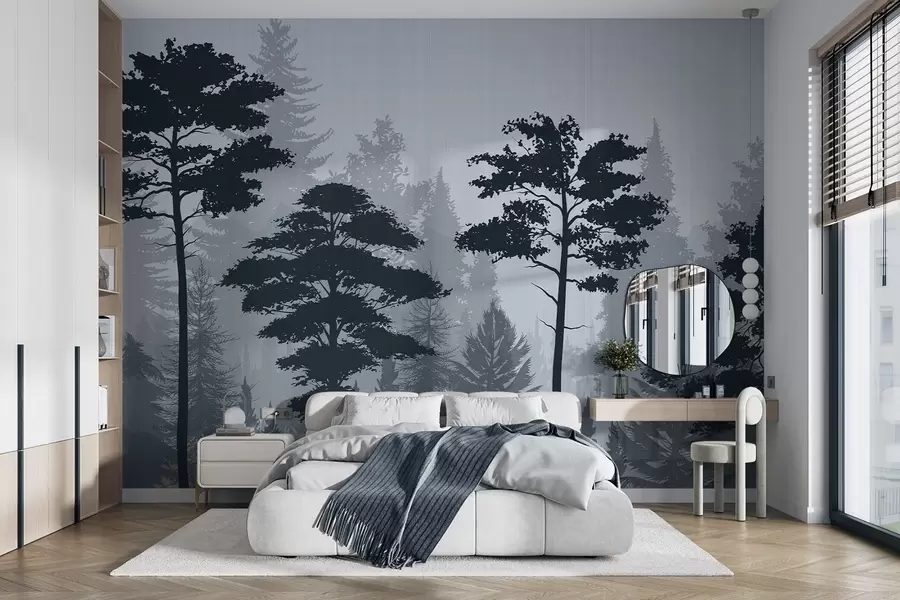 murales de pared Bosque brumoso w04678v1