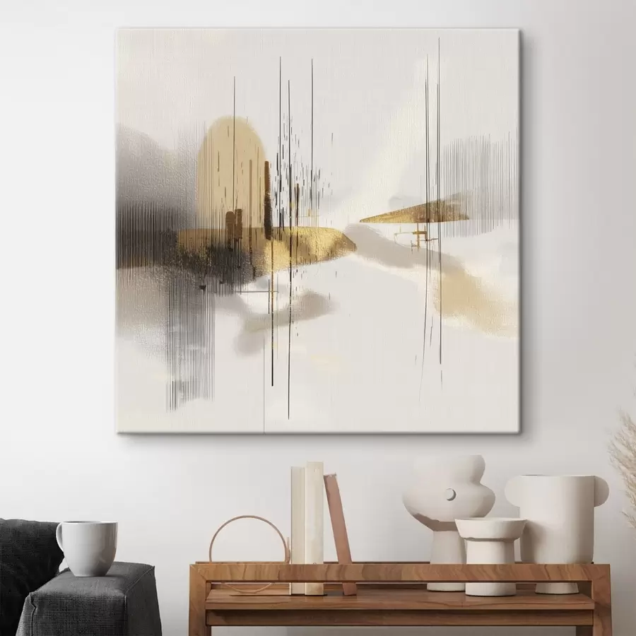 murales de pared Costa tranquila en estilo gráfico minimalista s45849