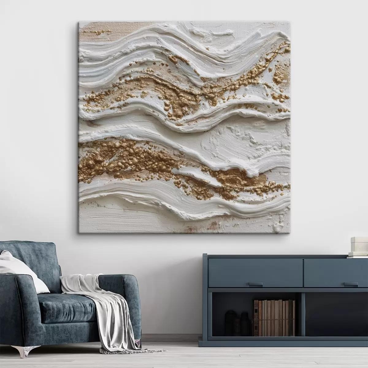 murales de pared Ondas de relieve en estilo abstracto texturizado s45854