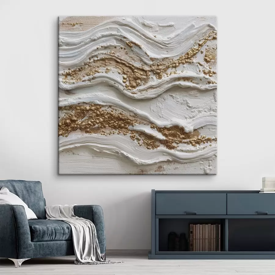 murales de pared Ondas de relieve en estilo abstracto texturizado s45854