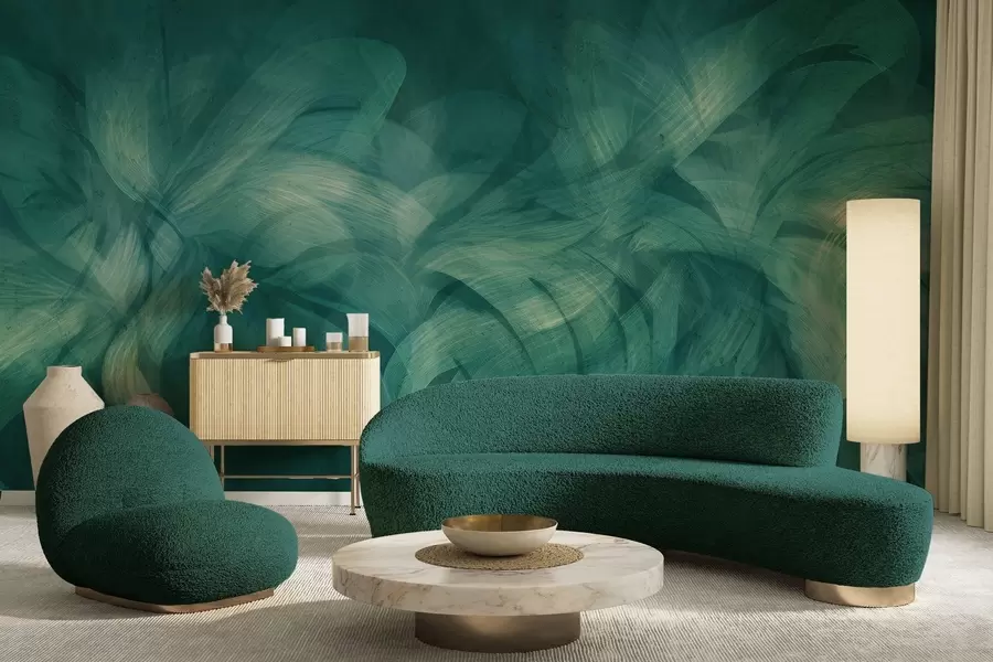 murales de pared Ondas abstractas en una pared de hormigón w04668