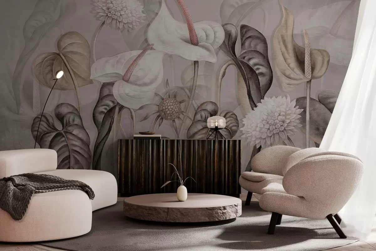 murales de pared Plantas en la pared w04669v1