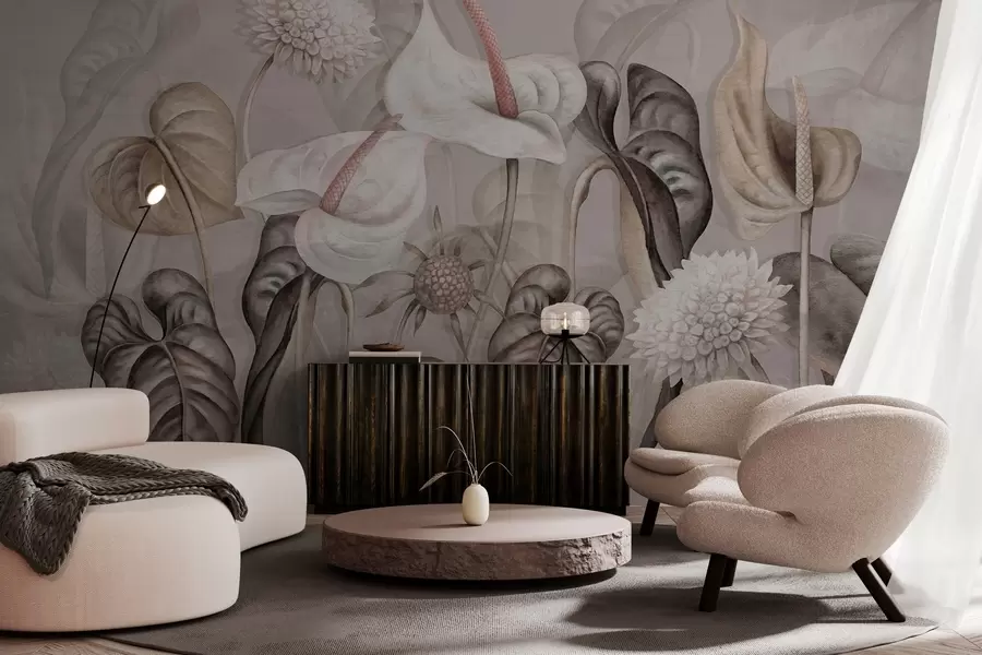 murales de pared Plantas en la pared w04669v1