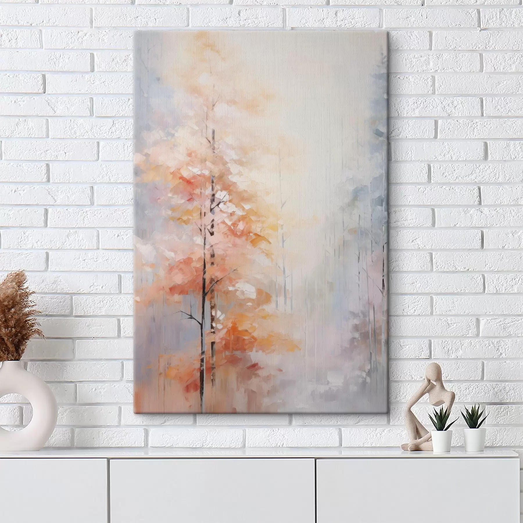 murales de pared Pintura imitación bosque otoñal s46122