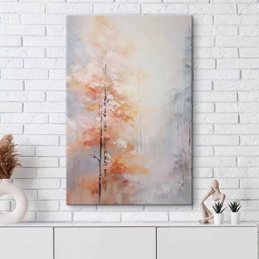 murales de pared Pintura imitación bosque otoñal s46122