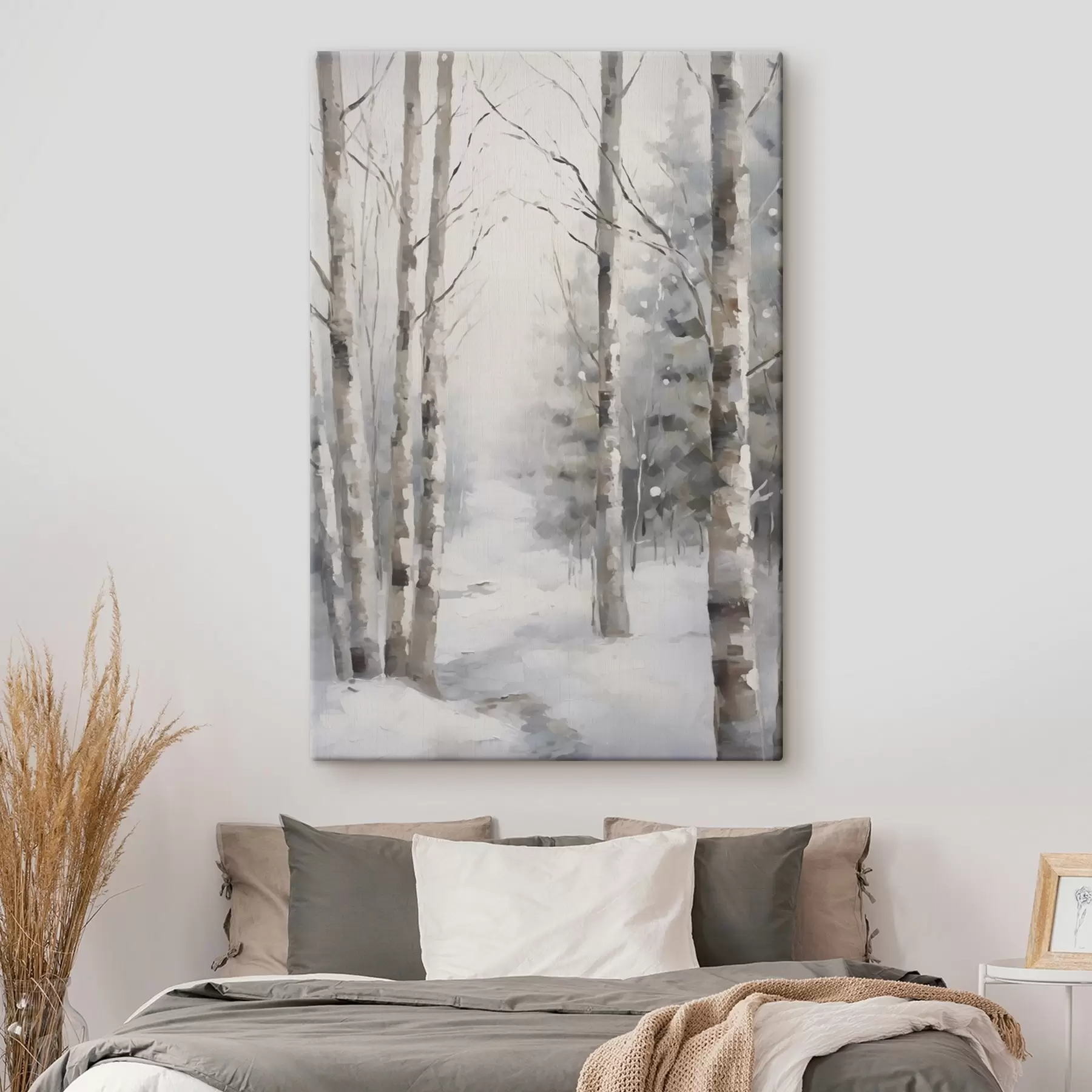 murales de pared Abedules en un bosque invernal s46129