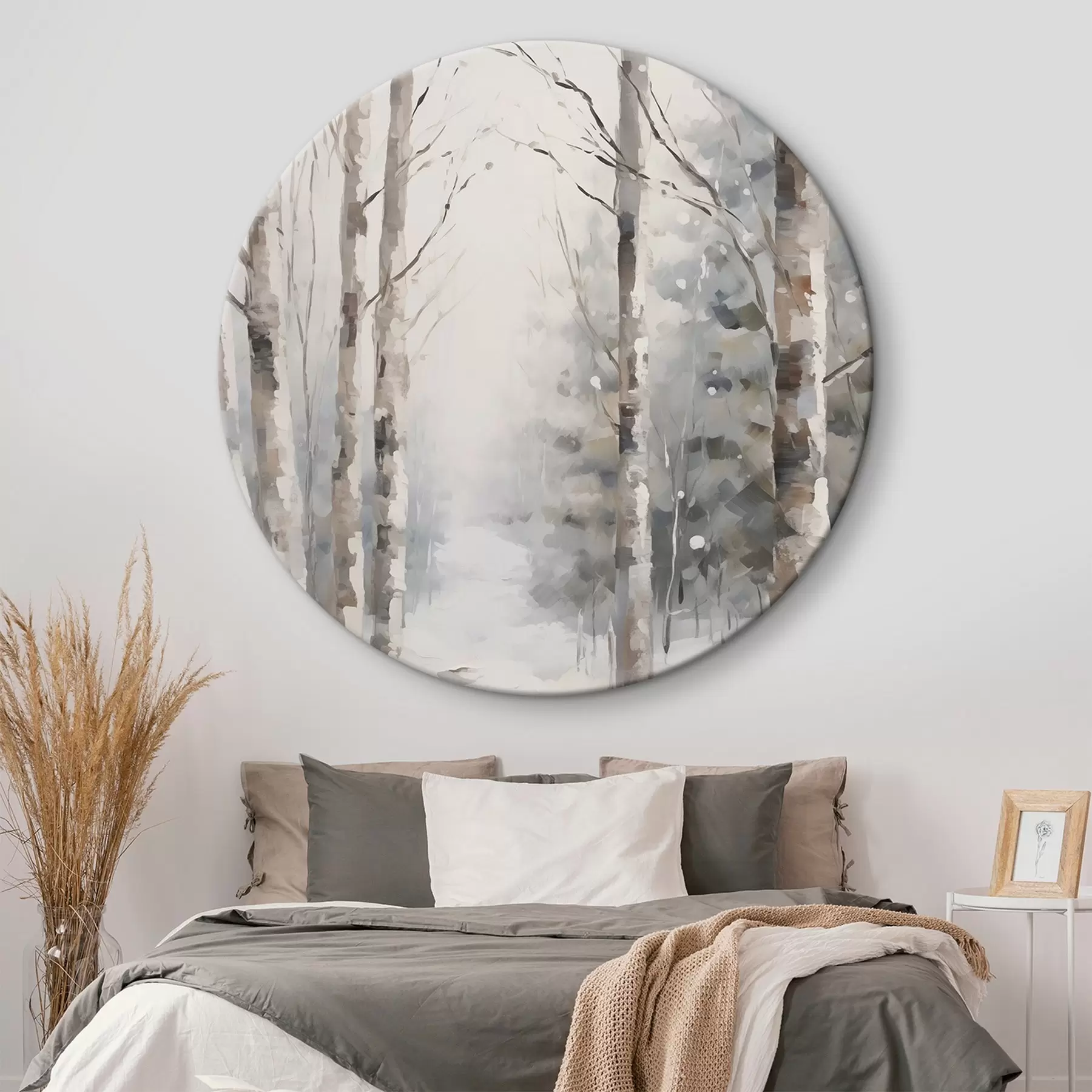 murales de pared Abedules en un bosque invernal r46129