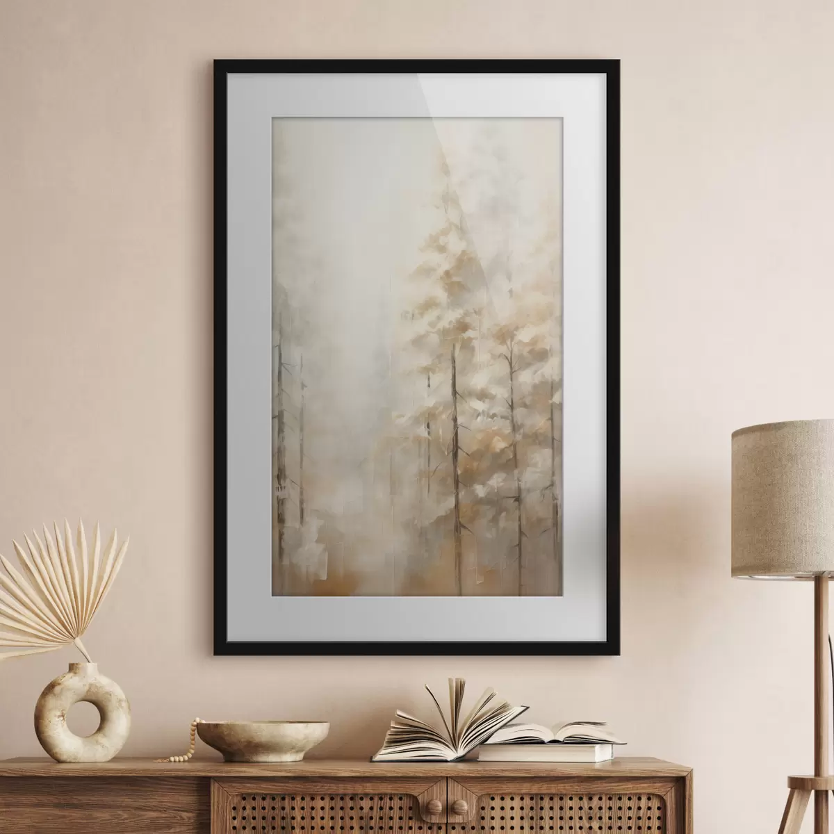 Poster Árboles en el bosque imitación de pintura f46123