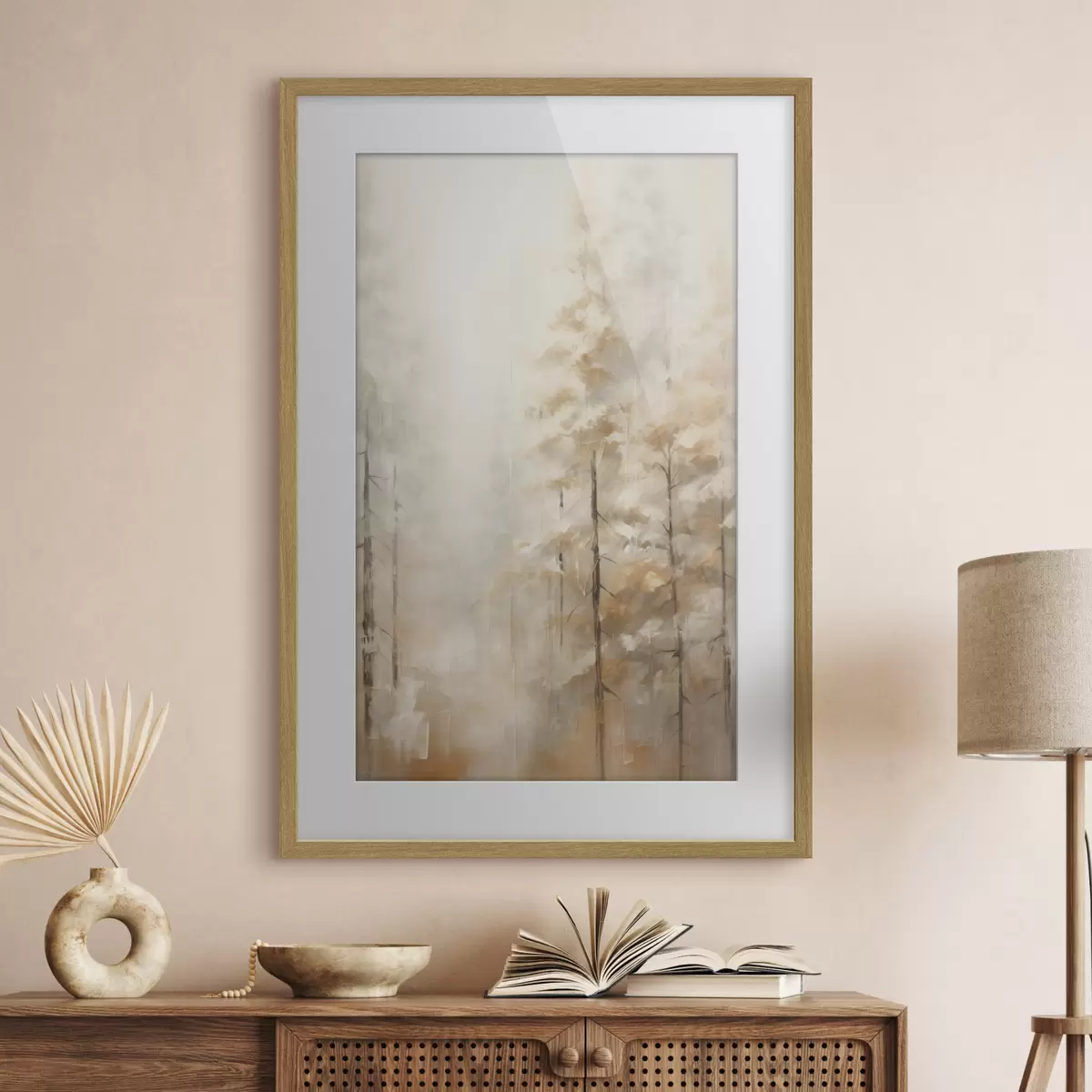 Poster Árboles en el bosque imitación de pintura f46123