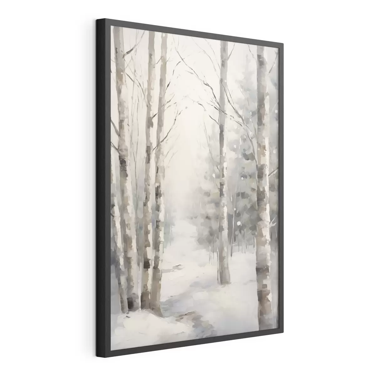 Poster Abedules en un bosque invernal f46129