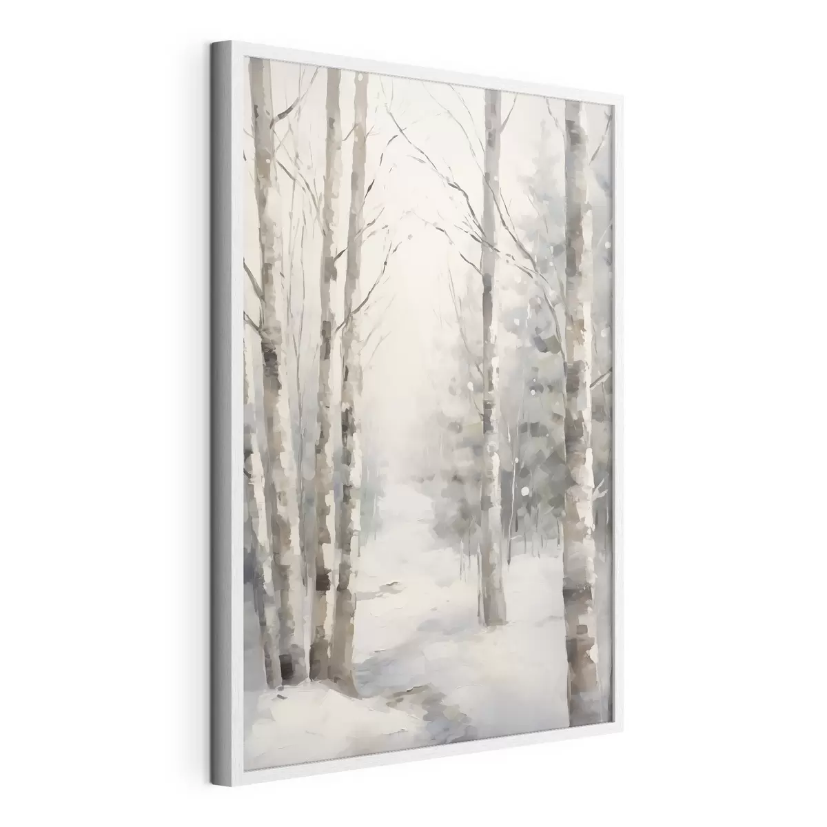 Poster Abedules en un bosque invernal f46129